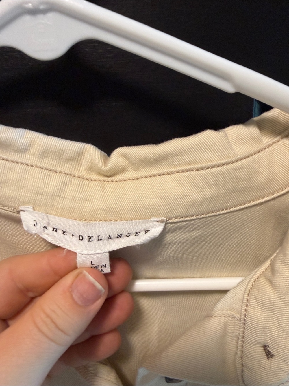 Jane and Delancey Cream Short-Sleeve Button-Down Shirt - Picture 2 of 7